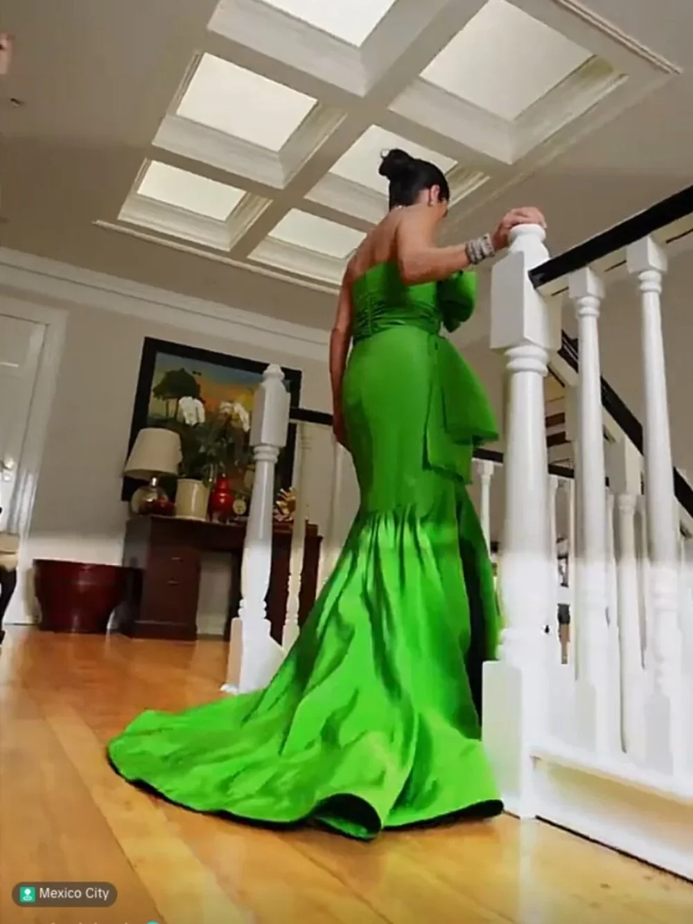 Oscar de la Renta - Green Formal Gown (Size 8 / Medium)